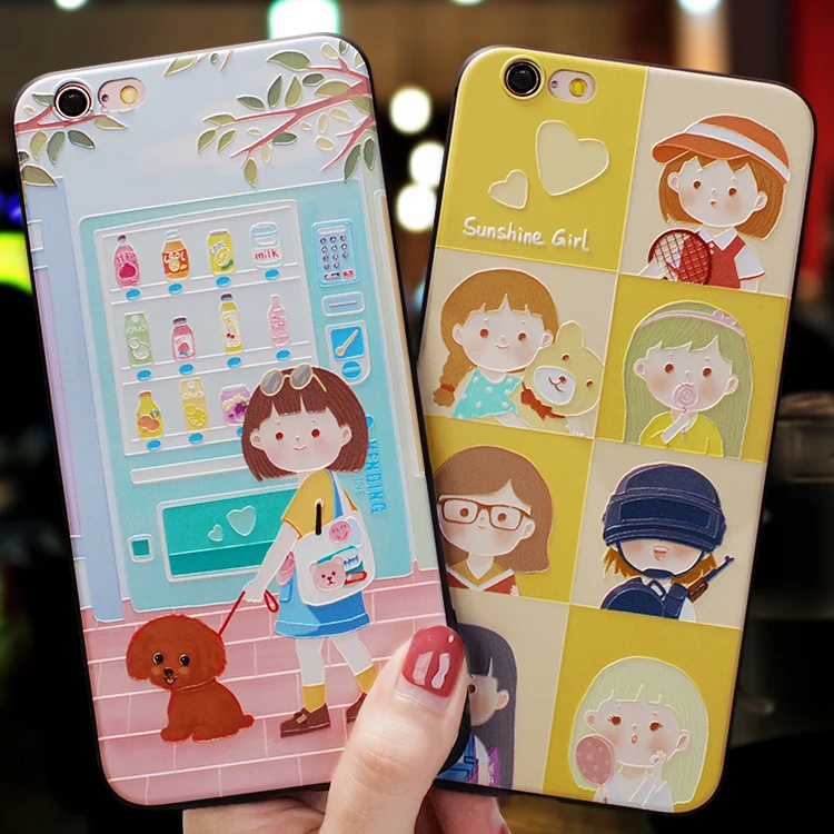 Sunshine Girls Daily walk the dog painting embossed Relief case For Iphone X cover FOR iphone 6 6s 7 8 plus 8plus 7plus
Sunshine Girls Daily walk the dog painting embossed Relief case For Iphone X cover FOR iphone 6 6s 7 8 plus 8plus 7plus