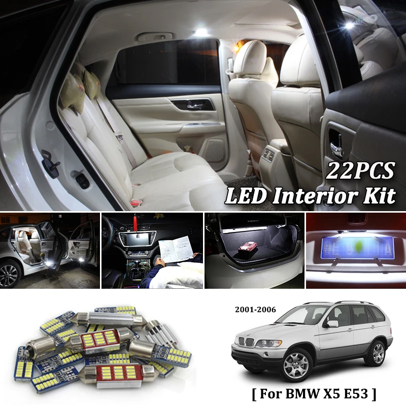 22X White Canbus led Car interior lights Package Kit for BMW X5 E53 2001 2002 2003 2004 2005 2006 led interior Dome Trunk lights
22X White Canbus led Car interior lights Package Kit for BMW X5 E53 2001 2002 2003 2004 2005 2006 led interior Dome Trunk lights