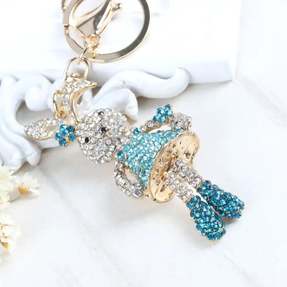 baby mom keychain rhinestone crystal pendant charm for handbag