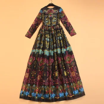 High Quality Vintage Summer Maxi Dress Chiffon Womens Long Sleeves Designer Runway Elegant Party Printed Boho Dresses
High Quality Vintage Summer Maxi Dress Chiffon Womens Long Sleeves Designer Runway Elegant Party Printed Boho Dresses