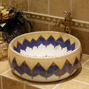 Europe style Handmade Lavabo Ceramic Washbasin Europe Luxurious Artistic Bathroom Sink Countertop vintage wash basin
Europe style Handmade Lavabo Ceramic Washbasin Europe Luxurious Artistic Bathroom Sink Countertop vintage wash basin