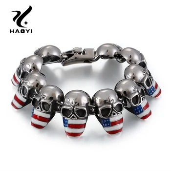 Stainless Steel Skull Bracelets For Men Charm Bracelets Skull Charm Link Chain Bracelets Punk Ghost Head Bracelets Male Jewelry
Stainless Steel Skull Bracelets For Men Charm Bracelets Skull Charm Link Chain Bracelets Punk Ghost Head Bracelets Male Jewelry
