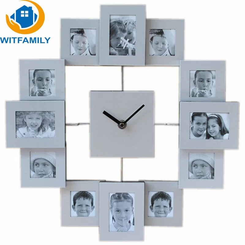 3D Hot DIY Modern Photo Frame Clock with 12 Pictures Large Decorative Metal Wall Clock Living Room Art Home Decor Wall Sticker
3D Hot DIY Modern Photo Frame Clock with 12 Pictures Large Decorative Metal Wall Clock Living Room Art Home Decor Wall Sticker