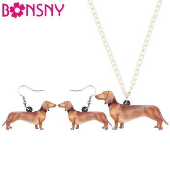 Bonsny Acrylic Dachshund Dog Jewelry Sets Earrings Drop Dnagle Necklace Pendant Cute Animal For Women Girls Pet Lovers Gifts Hot
Bonsny Acrylic Dachshund Dog Jewelry Sets Earrings Drop Dnagle Necklace Pendant Cute Animal For Women Girls Pet Lovers Gifts Hot