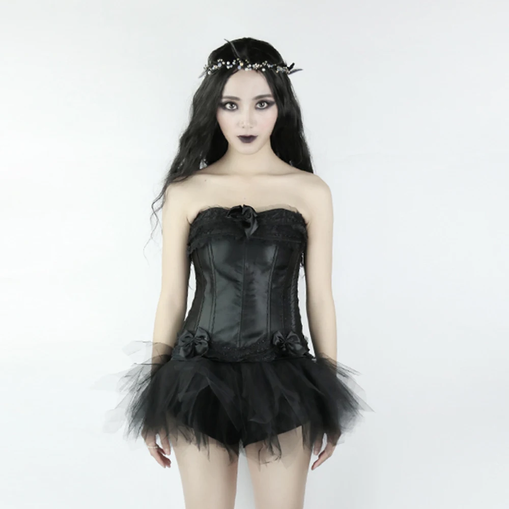 Steampunk Sexy Women Bustier Corset Dress Gothic Strapless Lace Corset Dresses Slimming Pleated Lace Corset
Steampunk Sexy Women Bustier Corset Dress Gothic Strapless Lace Corset Dresses Slimming Pleated Lace Corset