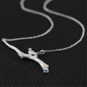 Lotus Fun Real 925 Sterling Silver Natural Topaz Handmade Fine Jewelry Bird on Branch Necklace with Pendant for Women Collier 
Lotus Fun Real 925 Sterling Silver Natural Topaz Handmade Fine Jewelry Bird on Branch Necklace with Pendant for Women Collier