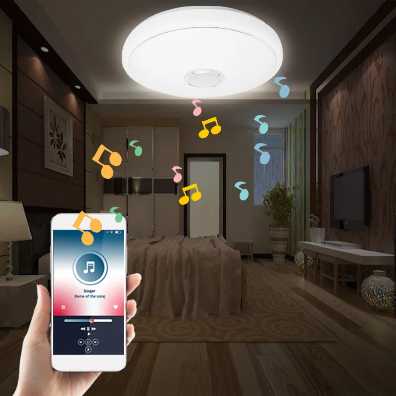 Smuxi bluetooth Music LED Ceiling Light with Controler Color Changes Light Flush Mount Lamp For Home Decor Bedroom Light Fixture
Smuxi bluetooth Music LED Ceiling Light with Controler Color Changes Light Flush Mount Lamp For Home Decor Bedroom Light Fixture