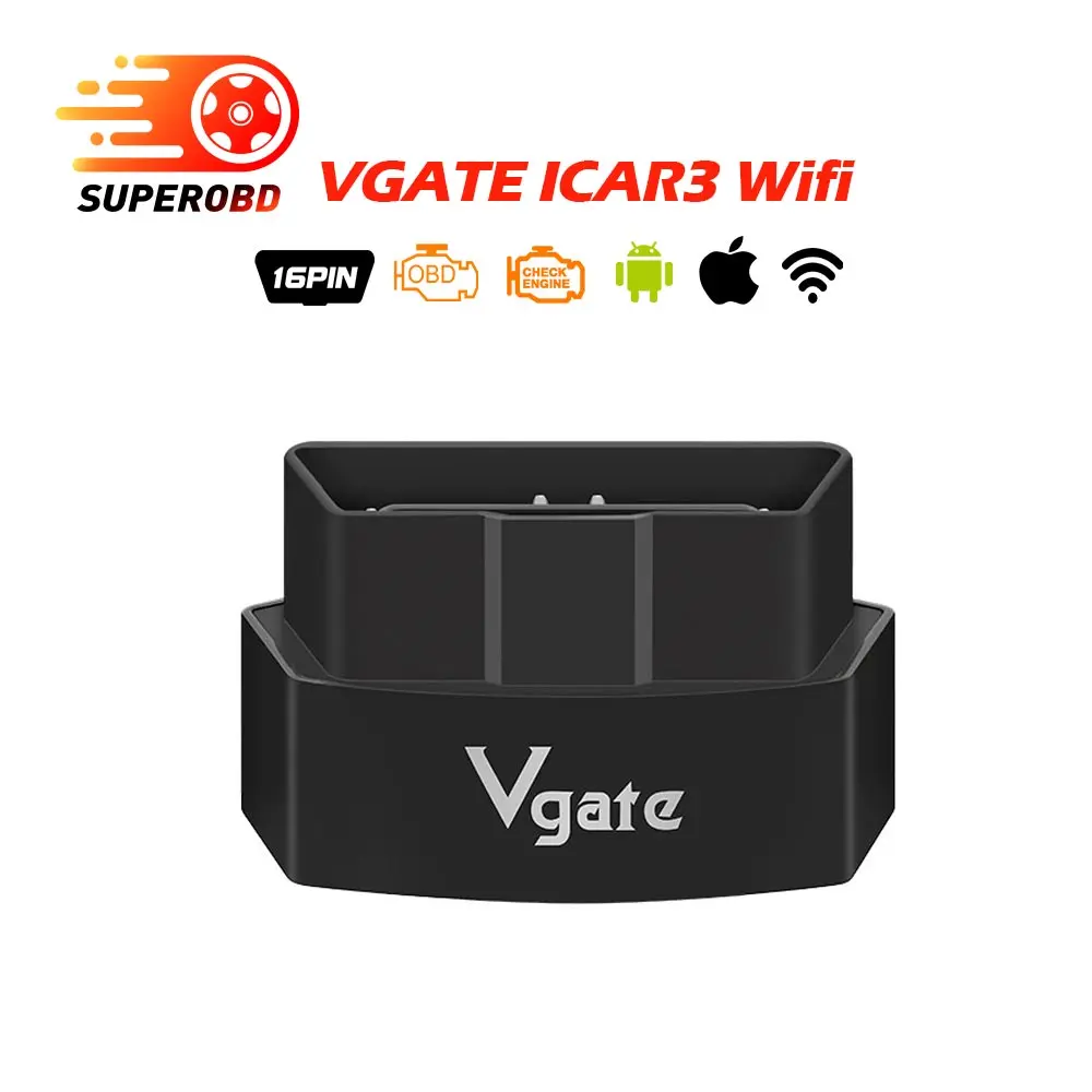 Vgate iCar3 WifI/Bluetooth OBD2 Auto Code Reader ELM327 Vgate Pro iCar2 OBDII Diagnostic Tool Support 12V Diesel Car For Android
Vgate iCar3 WifI/Bluetooth OBD2 Auto Code Reader ELM327 Vgate Pro iCar2 OBDII Diagnostic Tool Support 12V Diesel Car For Android