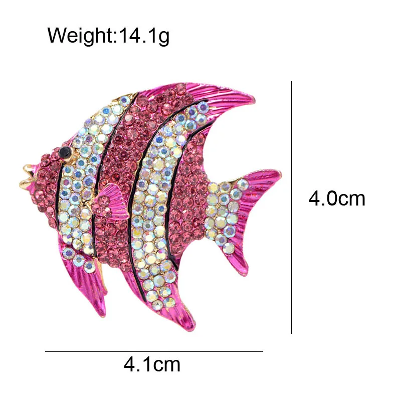 CINDY XIANG Rhinestone Tropical Fish Brooches for Women Large Cute Animal Brooch Party Coat Jewelry Fashion Accessories New 2018 12