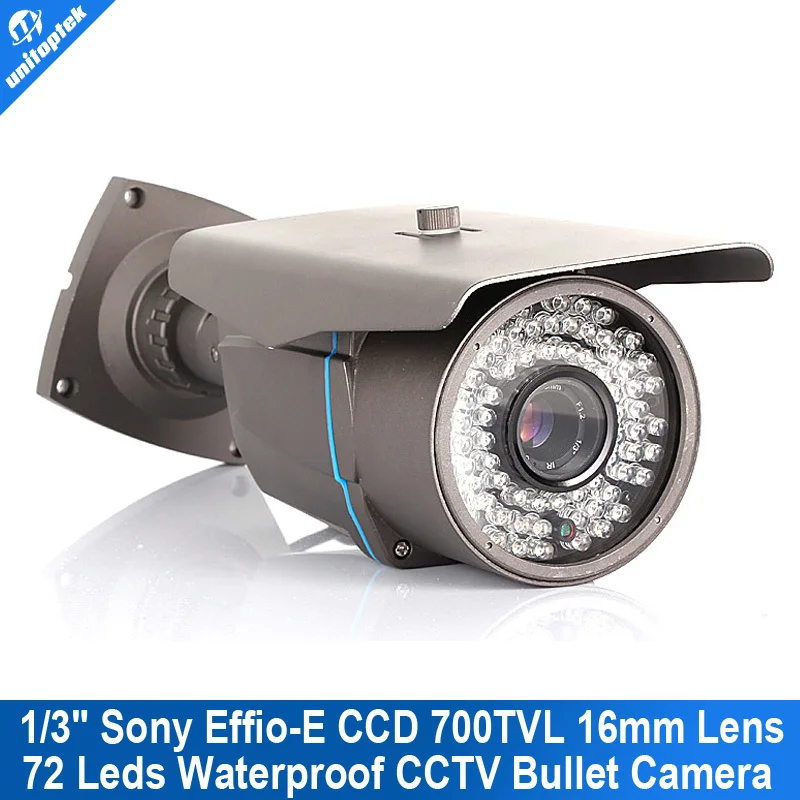 700TVL 1/3'' SONY EFFIO CCD 72 IR LED 16mm Lens Waterproof CCTV Security Camera
700TVL 1/3'' SONY EFFIO CCD 72 IR LED 16mm Lens Waterproof CCTV Security Camera