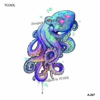 HXMAN Watercolor Octopus Temporary Fake Tattoo Body Art Sticker Waterproof Hand Tattoo for Men Hot Design 9.8X6cm A-247
HXMAN Watercolor Octopus Temporary Fake Tattoo Body Art Sticker Waterproof Hand Tattoo for Men Hot Design 9.8X6cm A-247