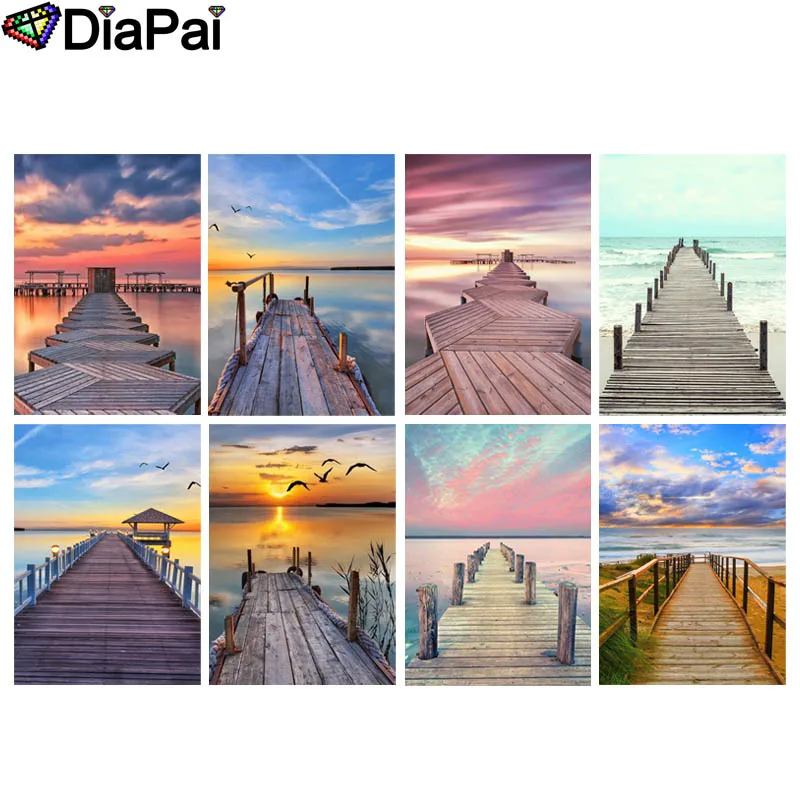 DIAPAI 5D DIY Diamond Painting 100% Full Square/Round Drill "Sunset bridge scenery" 3D Embroidery Cross Stitch Home Decor
DIAPAI 5D DIY Diamond Painting 100% Full Square/Round Drill "Sunset bridge scenery" 3D Embroidery Cross Stitch Home Decor