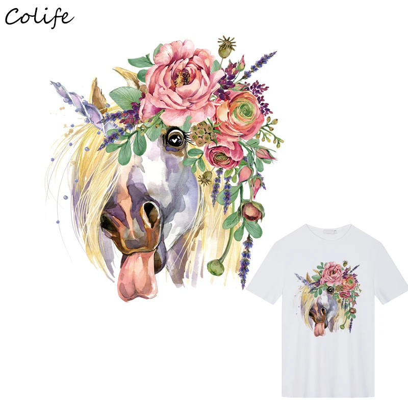 Stickers On Clothes Cool Horse Flower Diy Accessory Badges Washable Heat Transfer New Design Patch 22x25cm
Stickers On Clothes Cool Horse Flower Diy Accessory Badges Washable Heat Transfer New Design Patch 22x25cm