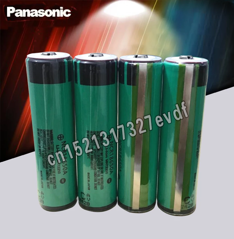 

100% New Panasonic Original NCR18650A 3.7v 3100mah 18650 Lithium Rechargeable Battery Flashlight batteries PCB Protected