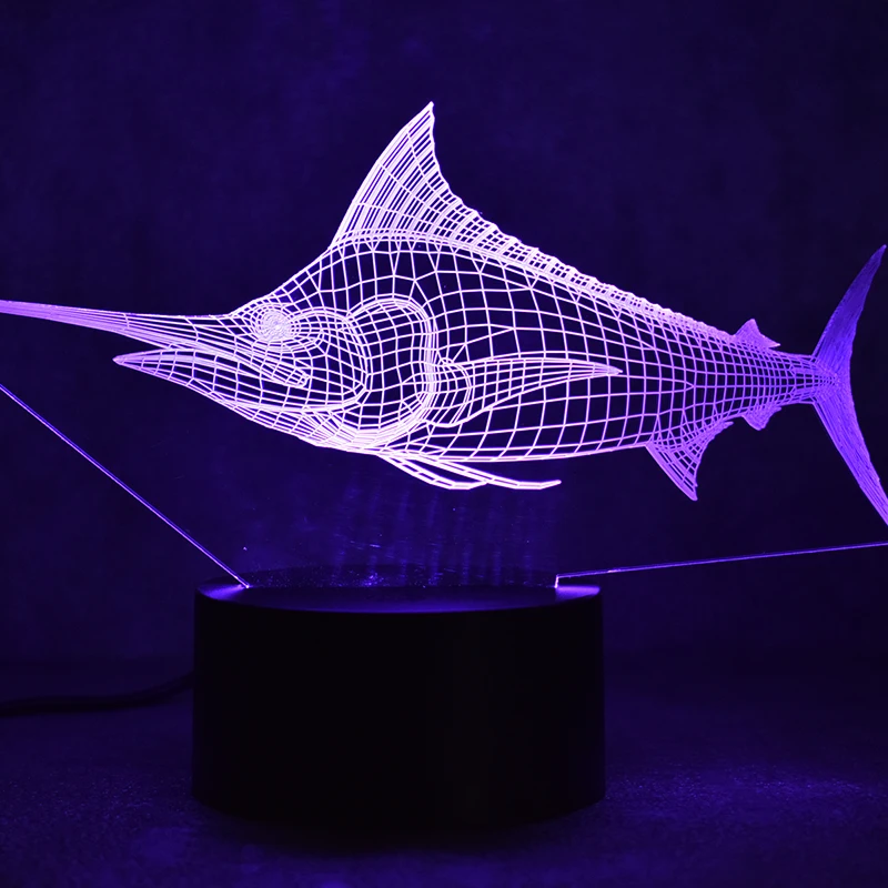 3D USB Visual Led Colorful Nightlights Creative Decor Study Room Table Lamp Lampara Sleeping Night Light Marlin Fish Model Lamp
3D USB Visual Led Colorful Nightlights Creative Decor Study Room Table Lamp Lampara Sleeping Night Light Marlin Fish Model Lamp