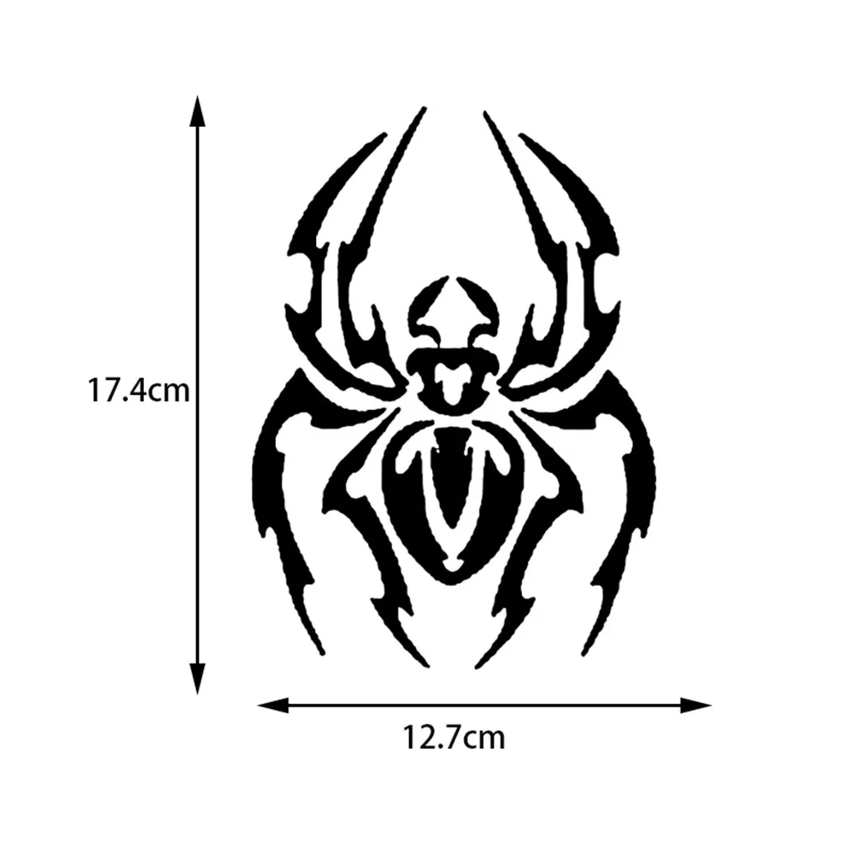 Tribal Tarantula Spider Vinyl Decal Car Sticker Sticker On Car For Ford Audi BMW Toyota VW BlackSilverLaser 2.7CM17 (1)
