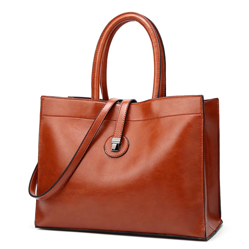 Women Tote Bag Oil Wax Women Leather Handbags Big Casual Tote Famous Brands High Capacity Female Lock Shoulder Crossbody Bag 
Women Tote Bag Oil Wax Women Leather Handbags Big Casual Tote Famous Brands High Capacity Female Lock Shoulder Crossbody Bag