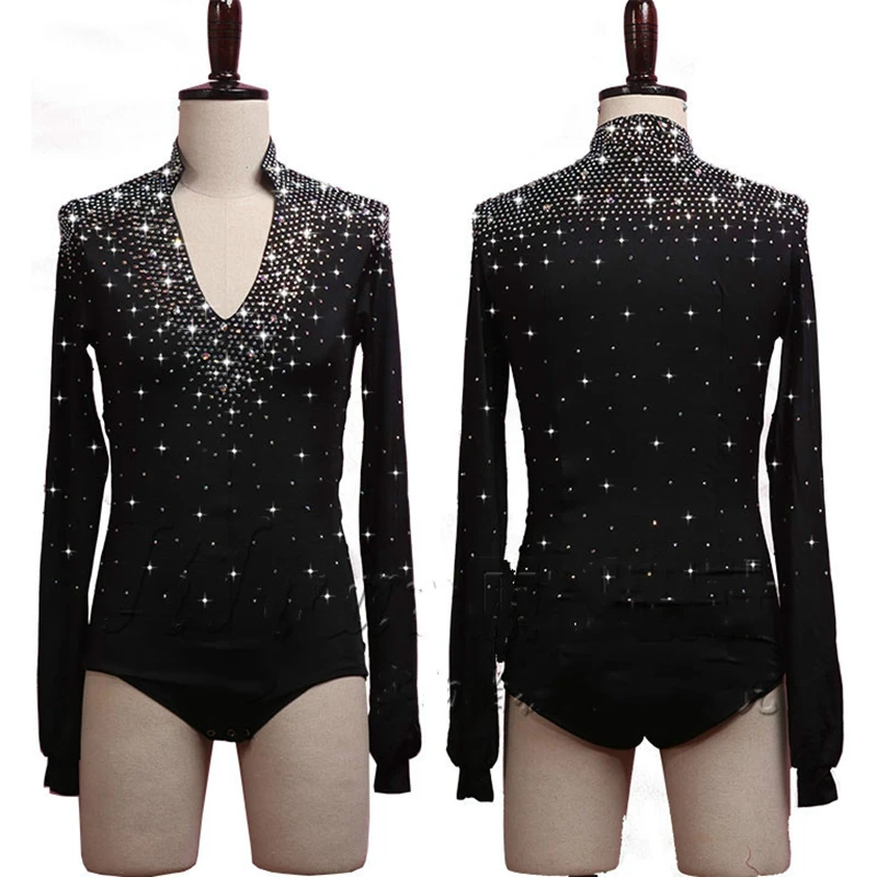 Sparkly Rhinestones Latin Dance Tops for Men White Black Color V-neck Shirts Dance Bodysuit Male Latin Dance Competition Costume
Sparkly Rhinestones Latin Dance Tops for Men White Black Color V-neck Shirts Dance Bodysuit Male Latin Dance Competition Costume