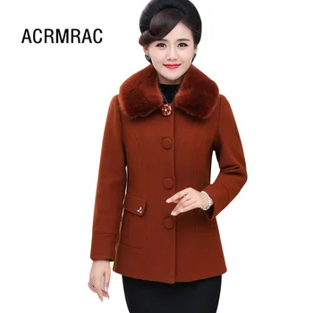 Woman jacket Slim Woolen Fur collar Spring and Autumn Coats Solid color Turn-down Collar jacket Woman
Woman jacket Slim Woolen Fur collar Spring and Autumn Coats Solid color Turn-down Collar jacket Woman