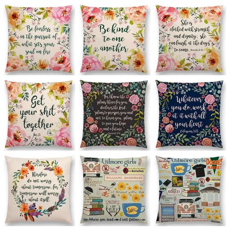 Floral Leaf Decorative Letters Warm Words Floral Pattern Be Kind Fearless Love Cushion Cover Home Decor Sofa Throw Pillow Case
Floral Leaf Decorative Letters Warm Words Floral Pattern Be Kind Fearless Love Cushion Cover Home Decor Sofa Throw Pillow Case