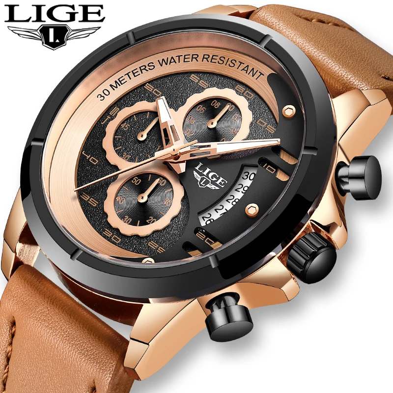 Montre Homme LIGE Top Brand Men Sport Watches Man Multi-function Big dial Waterproof Quartz Watch Chronograph Relogio Masculino
Montre Homme LIGE Top Brand Men Sport Watches Man Multi-function Big dial Waterproof Quartz Watch Chronograph Relogio Masculino