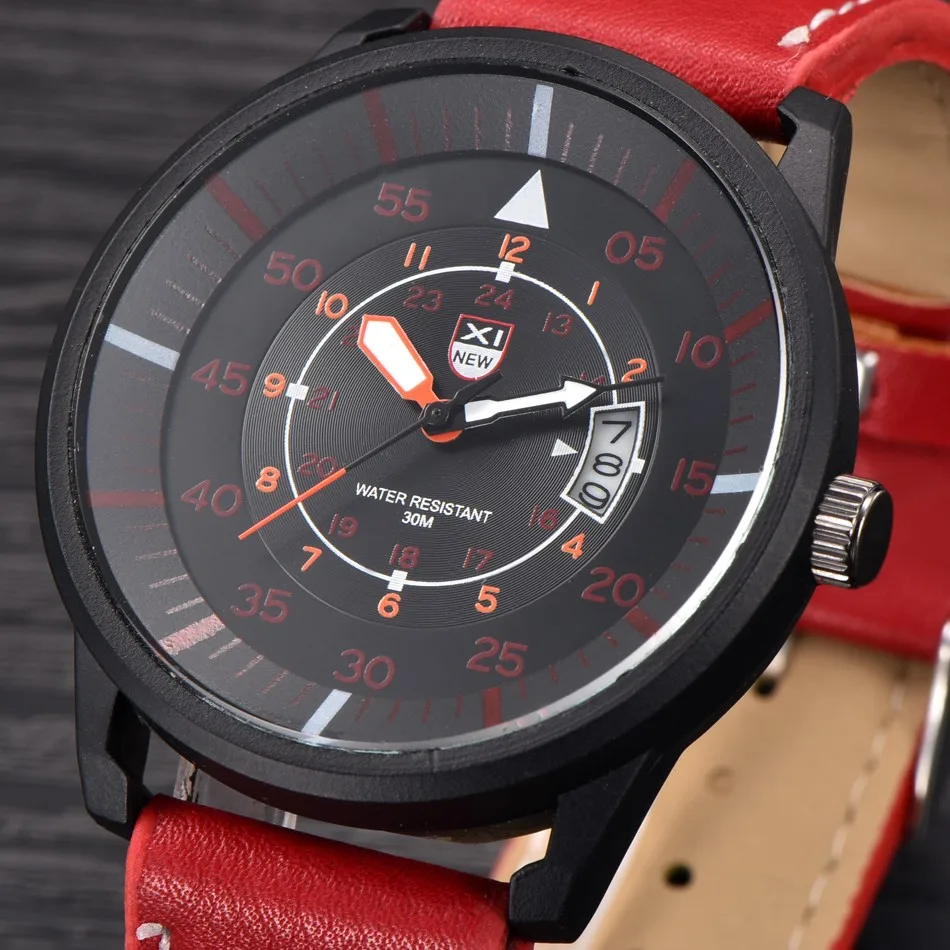 2017 New Style Luxury men's watch Military Leather Waterproof Date clock Quartz Analog Army Men's Quartz Wrist Watches yazole
2017 New Style Luxury men's watch Military Leather Waterproof Date clock Quartz Analog Army Men's Quartz Wrist Watches yazole