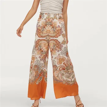 Women paisley print wide leg pants pockets elastic waist female 2019 summer causal vintage chic trousers pantalones
Women paisley print wide leg pants pockets elastic waist female 2019 summer causal vintage chic trousers pantalones