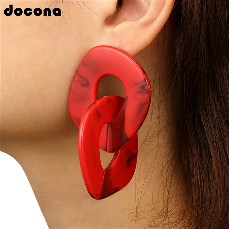 Docona Women Fashion Acrylic Earring Geometric Irregular Long Pendant Drop Earrings Dangle Earring Jewelry Statement 6439
Docona Women Fashion Acrylic Earring Geometric Irregular Long Pendant Drop Earrings Dangle Earring Jewelry Statement 6439