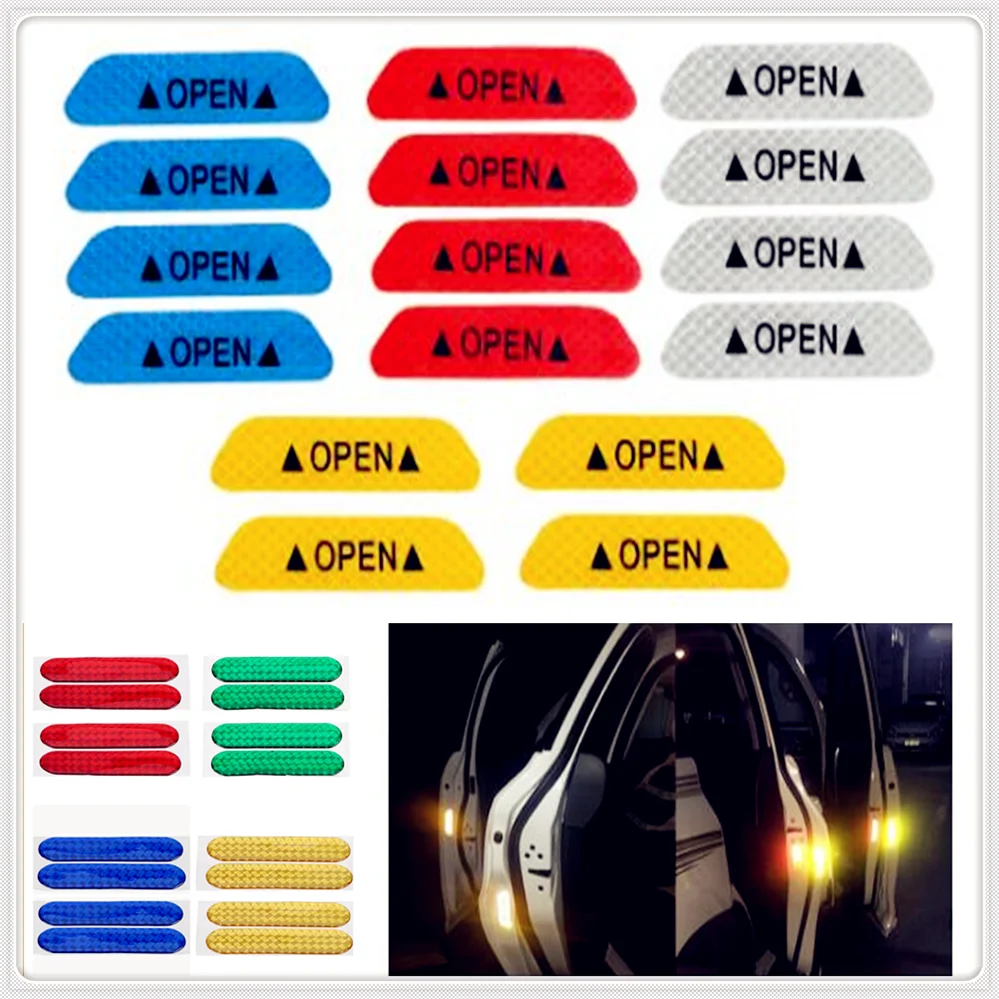 Светоотражающая лента для открывания двери автомобиля предупреждающая наклейка