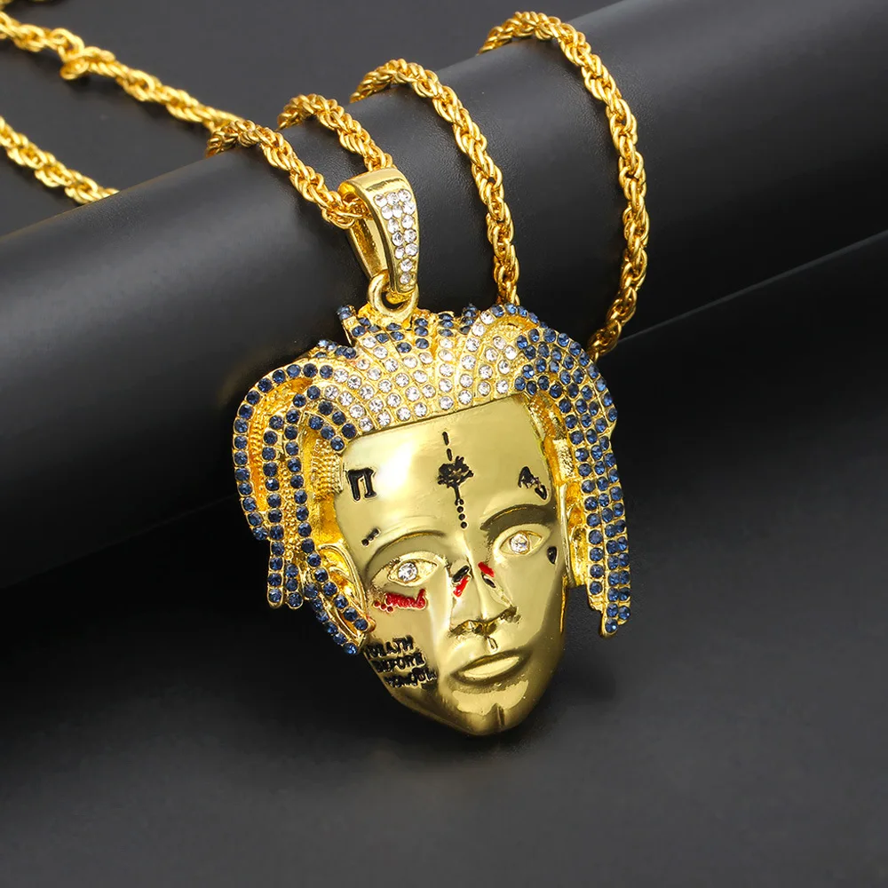 Personalized Rapper XXXTentacion Pendant Necklace Iced Out Crystal Chains Men's Hip Hop Punk Charms Jewelry Gifts
Personalized Rapper XXXTentacion Pendant Necklace Iced Out Crystal Chains Men's Hip Hop Punk Charms Jewelry Gifts
