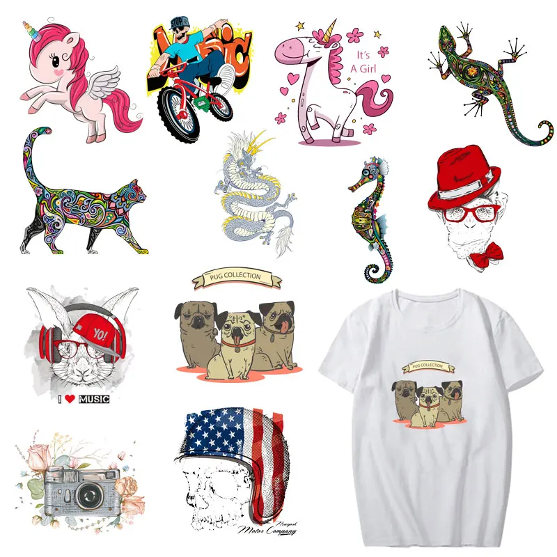 Animals Iron on Heat Transfer Patches for Clothing DIY Stripes Applique T-shirt Custom Stickers Thermal Patches Accessory Patch
Animals Iron on Heat Transfer Patches for Clothing DIY Stripes Applique T-shirt Custom Stickers Thermal Patches Accessory Patch