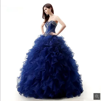 Robe de soiree royal blue ball gown embroidery prom dresses ruffled beading crystals princess puffy sweet 16 prom gowns on sale
Robe de soiree royal blue ball gown embroidery prom dresses ruffled beading crystals princess puffy sweet 16 prom gowns on sale