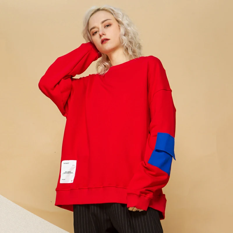 Spring Fashion O-neck Long Sleeve Oversized Hoodie Women Black Red 2019 New Arrival BF Style Couple Hoodies Harajuku Sweatshirt
Spring Fashion O-neck Long Sleeve Oversized Hoodie Women Black Red 2019 New Arrival BF Style Couple Hoodies Harajuku Sweatshirt
