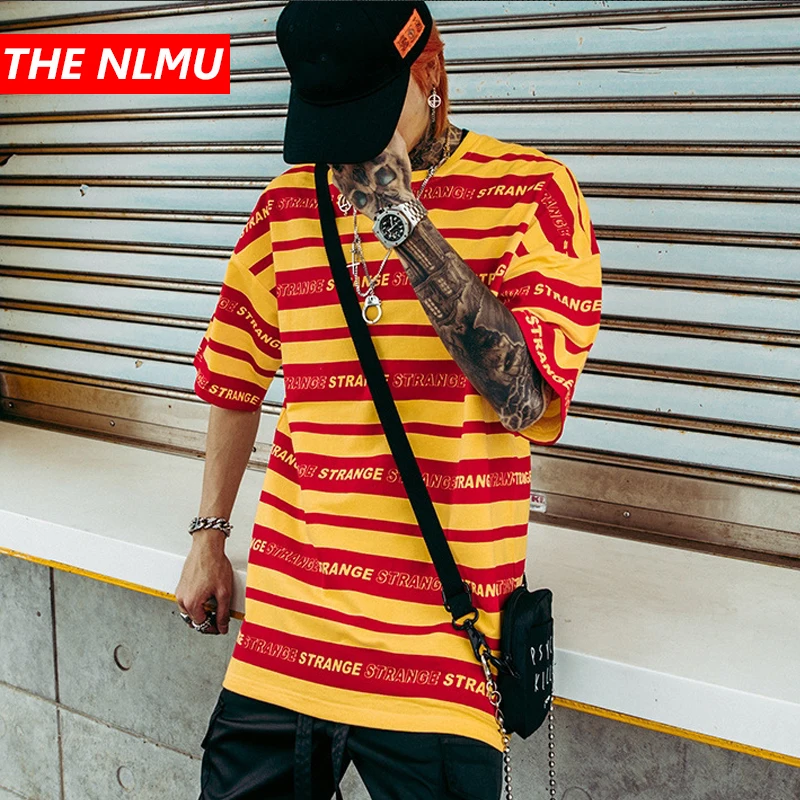 Striped Printed T-shirt Men Women Hip Hop Japanese Harajuku Tshirt Streetwear 2019 Spring Male Tops&Tees T Shirt Yellow WG101
Striped Printed T-shirt Men Women Hip Hop Japanese Harajuku Tshirt Streetwear 2019 Spring Male Tops&Tees T Shirt Yellow WG101