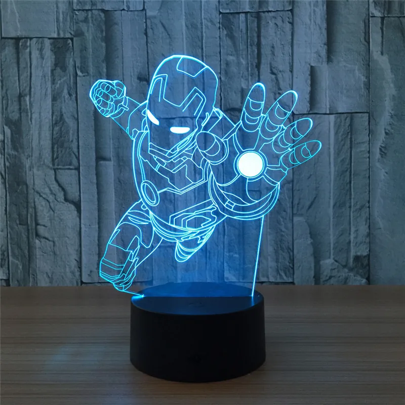 Marvel Super Hero 3D Lamp LED Night Light Iron Man Laser Launch Action Figure 7 Colors TouchTable Decoration Light Optical Illus
Marvel Super Hero 3D Lamp LED Night Light Iron Man Laser Launch Action Figure 7 Colors TouchTable Decoration Light Optical Illus