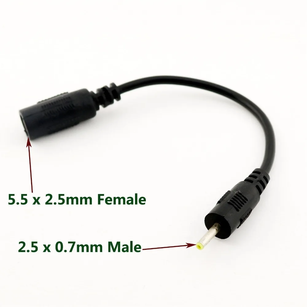 1pcs CCTV DC Power Adapter Cable 5.5mm x 2.5mm Female Jack Socket to 2.5 x 0.7mm Male 15cm
1pcs CCTV DC Power Adapter Cable 5.5mm x 2.5mm Female Jack Socket to 2.5 x 0.7mm Male 15cm