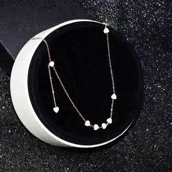 YUN RUO 2020 New Arrival Rose Gold Color Fashion Nine Heart Tassel Pendant Necklace Titanium Steel Jewelry Woman Gift Never Fade
YUN RUO 2020 New Arrival Rose Gold Color Fashion Nine Heart Tassel Pendant Necklace Titanium Steel Jewelry Woman Gift Never Fade