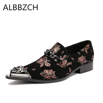New mens luxury metal design pointed toe slip on fashion embroidery leather casual shoes men wedding shoes man career work shoes
New mens luxury metal design pointed toe slip on fashion embroidery leather casual shoes men wedding shoes man career work shoes