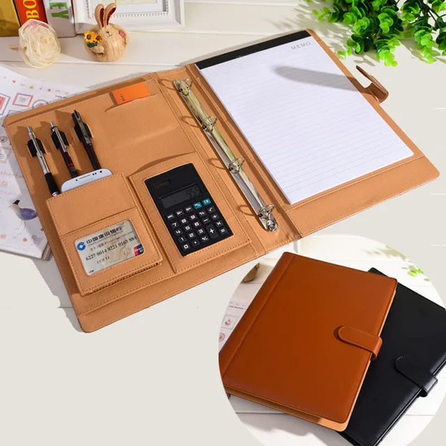a4 PU leather folder Padfolio multifunction planner notebook A4 file folder with calculator ring binder lock office supply 1092
a4 PU leather folder Padfolio multifunction planner notebook A4 file folder with calculator ring binder lock office supply 1092