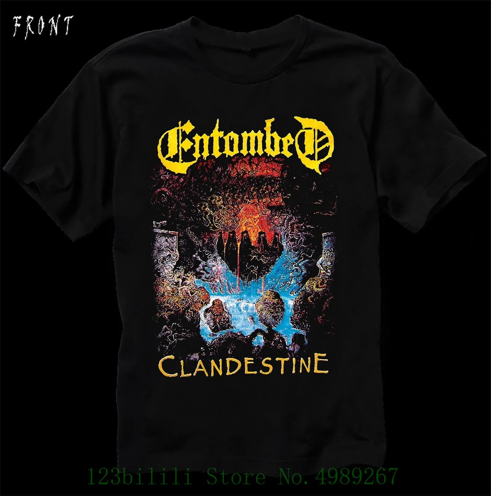 

Entombed - Clandestine - Death Metal Band - Carcass - Dismember , T _ Shirt - Sizes : S To 7xl Tee Shirts Hipster O-neck