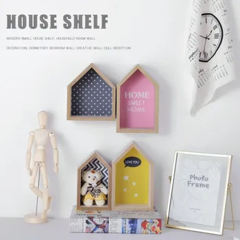 Nordic Wooden Storage Rack Living Room Baby Room Wall House Shape Decorations Color Photography Prop Shelves Wall Decoration
Nordic Wooden Storage Rack Living Room Baby Room Wall House Shape Decorations Color Photography Prop Shelves Wall Decoration
