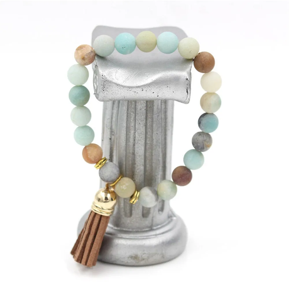 Dropship 8mm Natural Amazonite Stone Bracelet Hand Beaded Mala Beads Tassel Bracelet Yoga Meditation Jewelry for Men or Women
Dropship 8mm Natural Amazonite Stone Bracelet Hand Beaded Mala Beads Tassel Bracelet Yoga Meditation Jewelry for Men or Women
