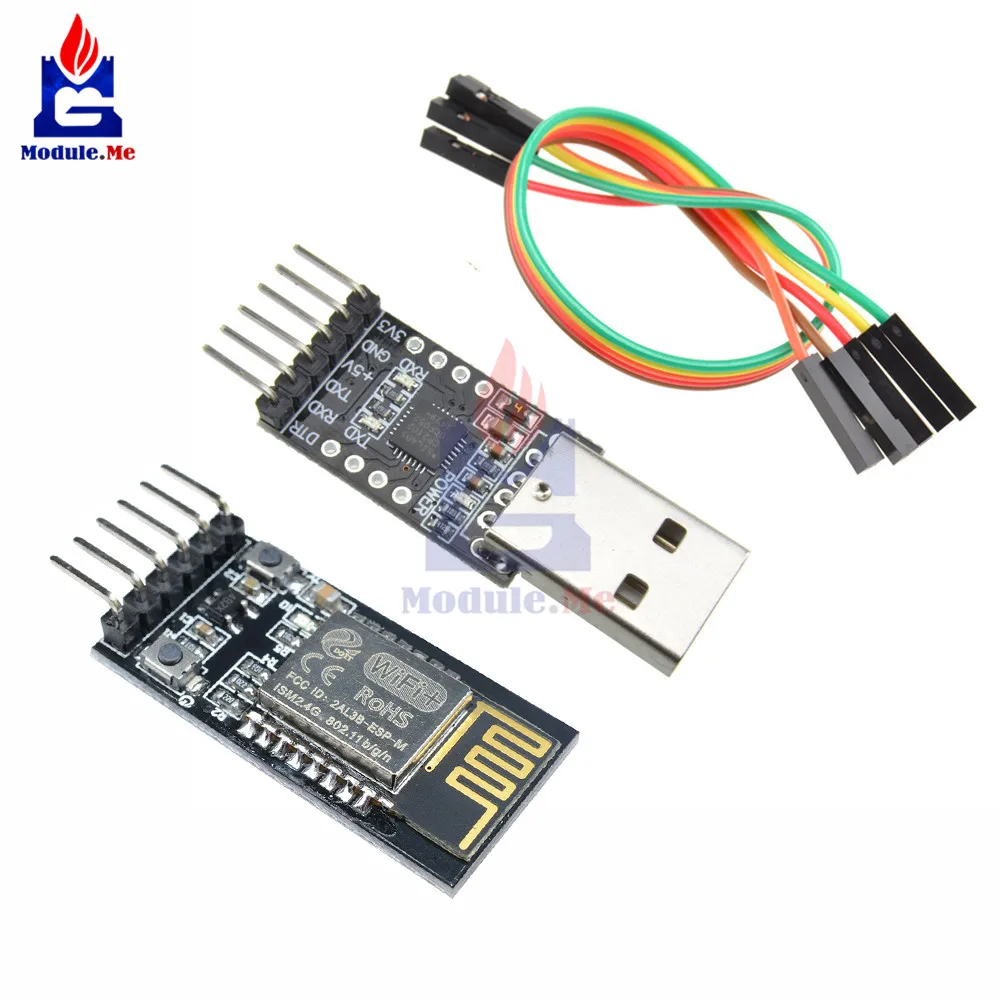 Wireless WIFI TTL to WIFI ESP-M2 Internet Transmitter Serial Module & CP2102 USB to TTL Serial UART Module with 5 Cables
Wireless WIFI TTL to WIFI ESP-M2 Internet Transmitter Serial Module & CP2102 USB to TTL Serial UART Module with 5 Cables