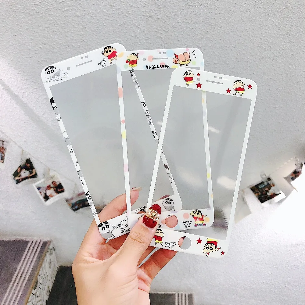 Cute Cartoon Crayon Shin-chan Curve Edge Color Fiber Tempered Glass Film For iPhone 6 6s 7 8 Plus Screen Protector Full Cover
Cute Cartoon Crayon Shin-chan Curve Edge Color Fiber Tempered Glass Film For iPhone 6 6s 7 8 Plus Screen Protector Full Cover