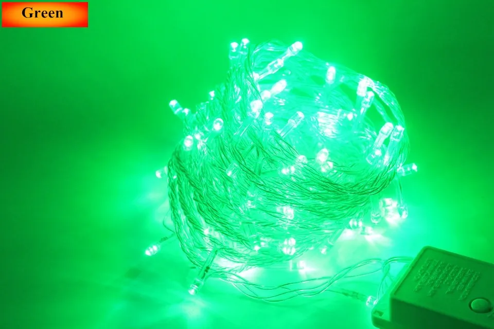 Guirlande lumineuse 100LED 10M noël/mariage/fête décoration lumières guirlande AC 110V 220V extérieur LED étanche lampe 9 couleurs LED Guirlande lumineuse 100LED 10M noël/mariage/fête décoration lumières guirlande AC 110V 220V extérieur LED étanche lampe 9 couleurs LED