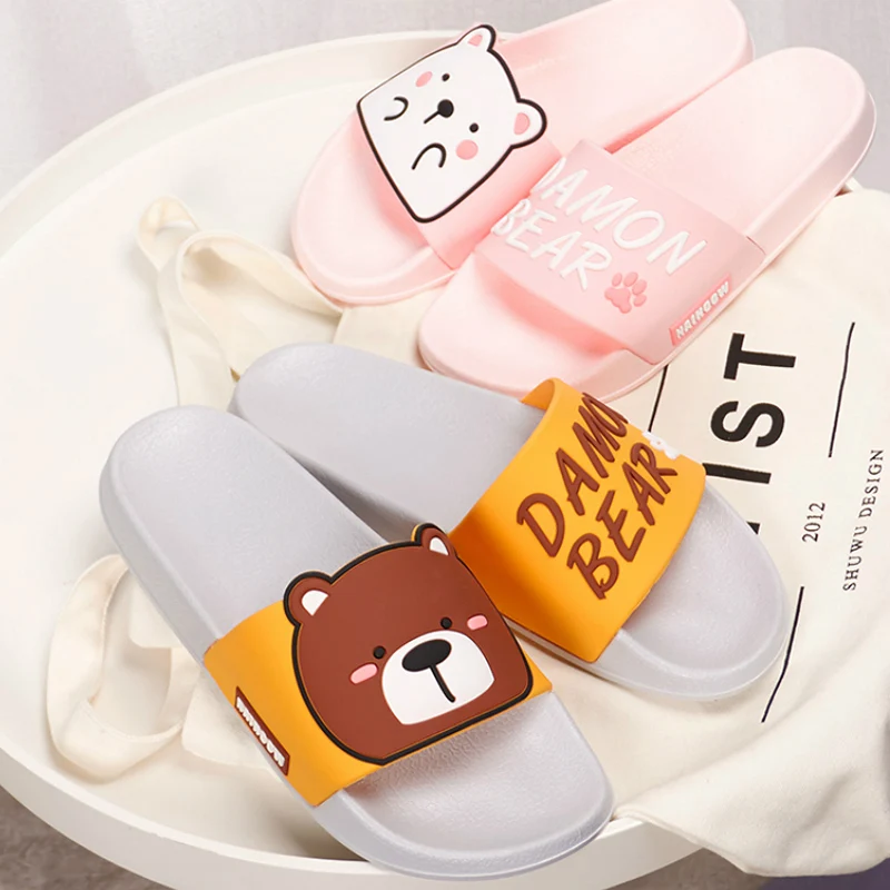Cartoon Women Summer Slippers Cute Damon Bear Soft Sole Slides Home Slippers Indoor & Outdoor Sandals Women Shoes Flip Flops
Cartoon Women Summer Slippers Cute Damon Bear Soft Sole Slides Home Slippers Indoor & Outdoor Sandals Women Shoes Flip Flops