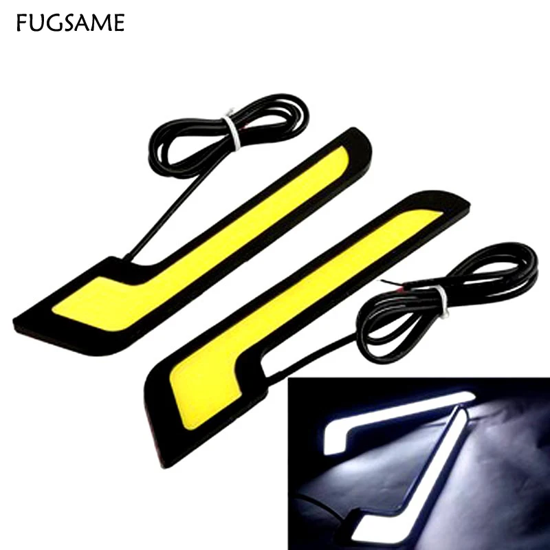 FUGSAME L shape drl Waterproof Ultra Bright COB LED Daytime Running Lights Bulb Lamps Aluminium For Universal Car #TM50-2
FUGSAME L shape drl Waterproof Ultra Bright COB LED Daytime Running Lights Bulb Lamps Aluminium For Universal Car #TM50-2
