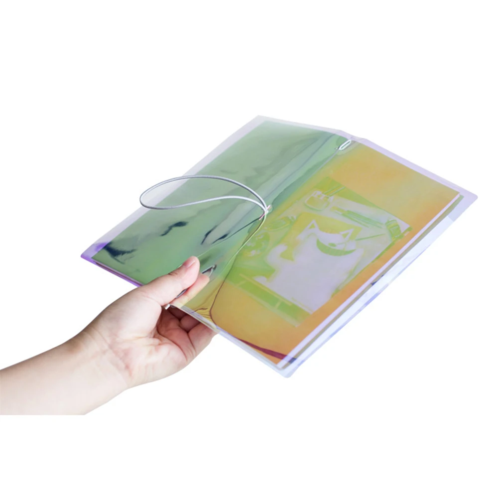 rainbow pvc soft cover bind traveler notebook journal gift