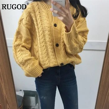 RUGOD New Women Cardigans O-Neck Solid Women Sweater Fashion Autumn Winter Clothes Women Tops sueter mujer invierno 2019
RUGOD New Women Cardigans O-Neck Solid Women Sweater Fashion Autumn Winter Clothes Women Tops sueter mujer invierno 2019
