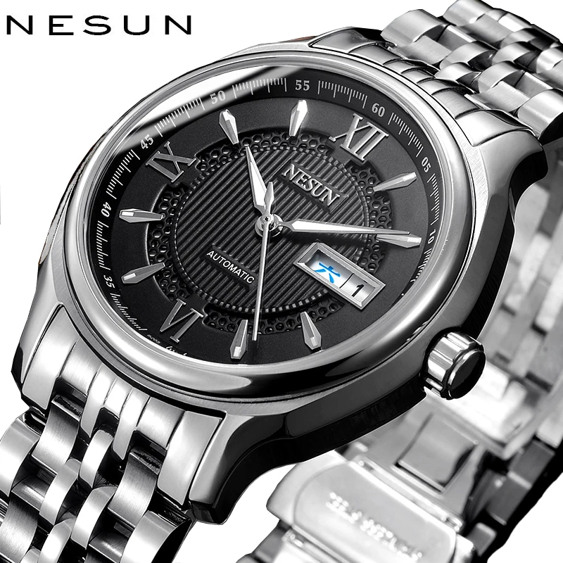 Switzerland Nesun Japan NH36A мужские часы с автоматическим перемещением от роскошного бренда